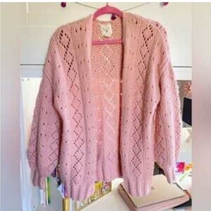 Billabong Pink Knit Cardigan